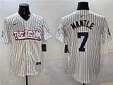 Men's New York Yankees #7 Mickey Mantle White Bronx Graffiti Vapor Limited Stitched Jersey,baseball caps,new era cap wholesale,wholesale hats